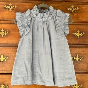 Sea Ramie ruffle top size XS NWT